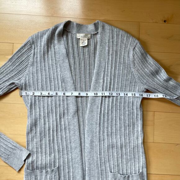 Sky and Sparrow Long Ribbed Duster Cardigan Sweater Medium Lightweight Casual - Picture 6 of 9